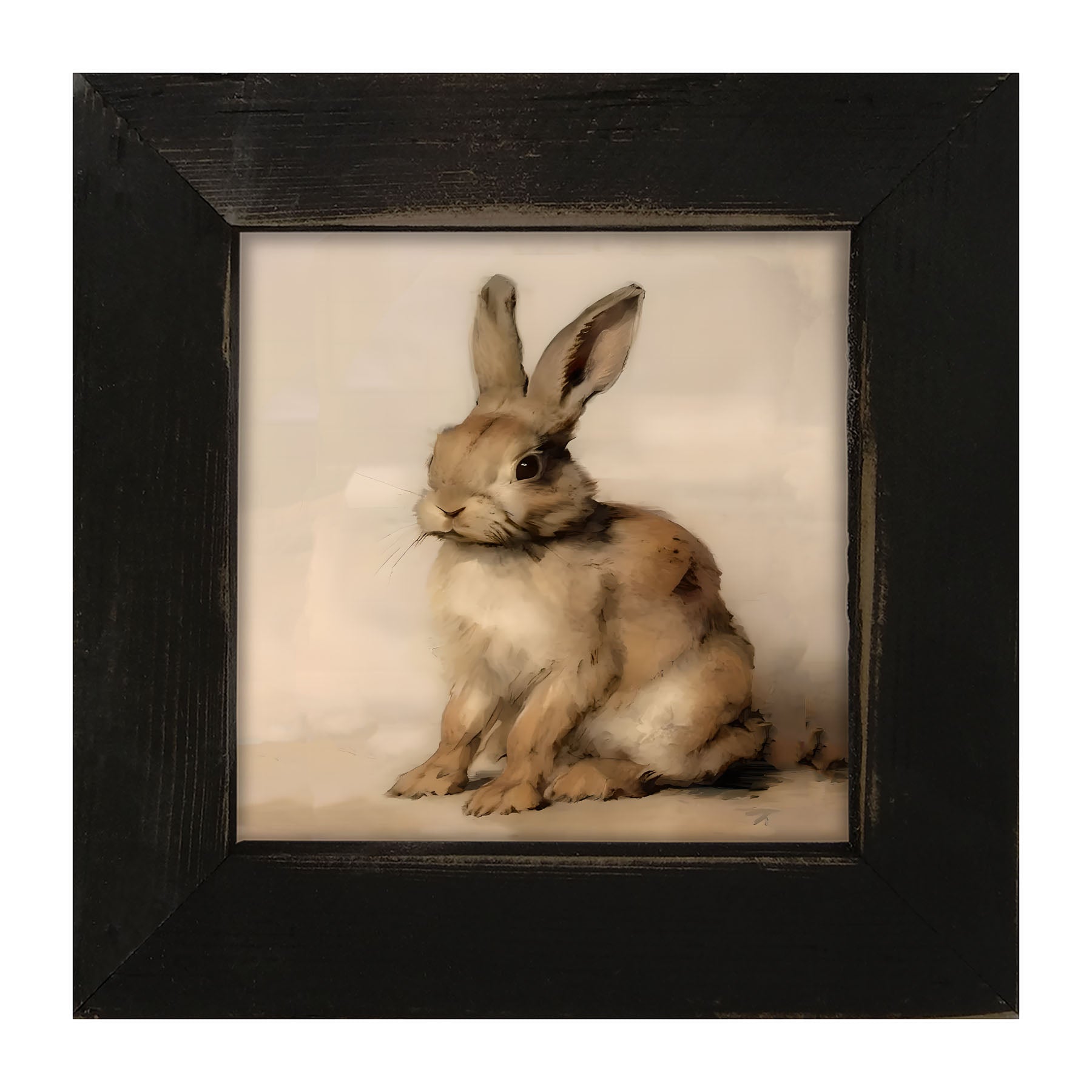 Sitting bunny L - Framed art