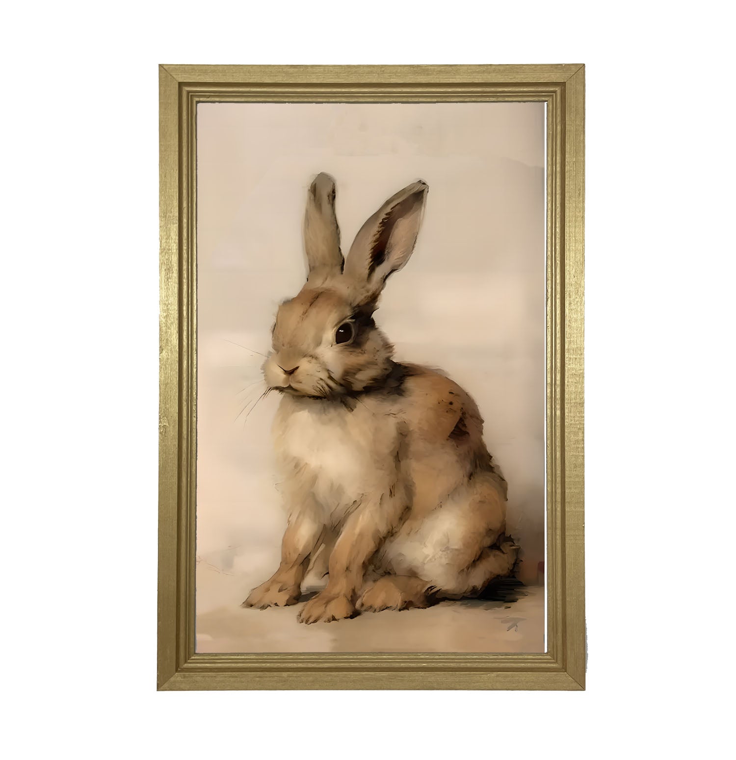 Sitting bunny L - Framed art