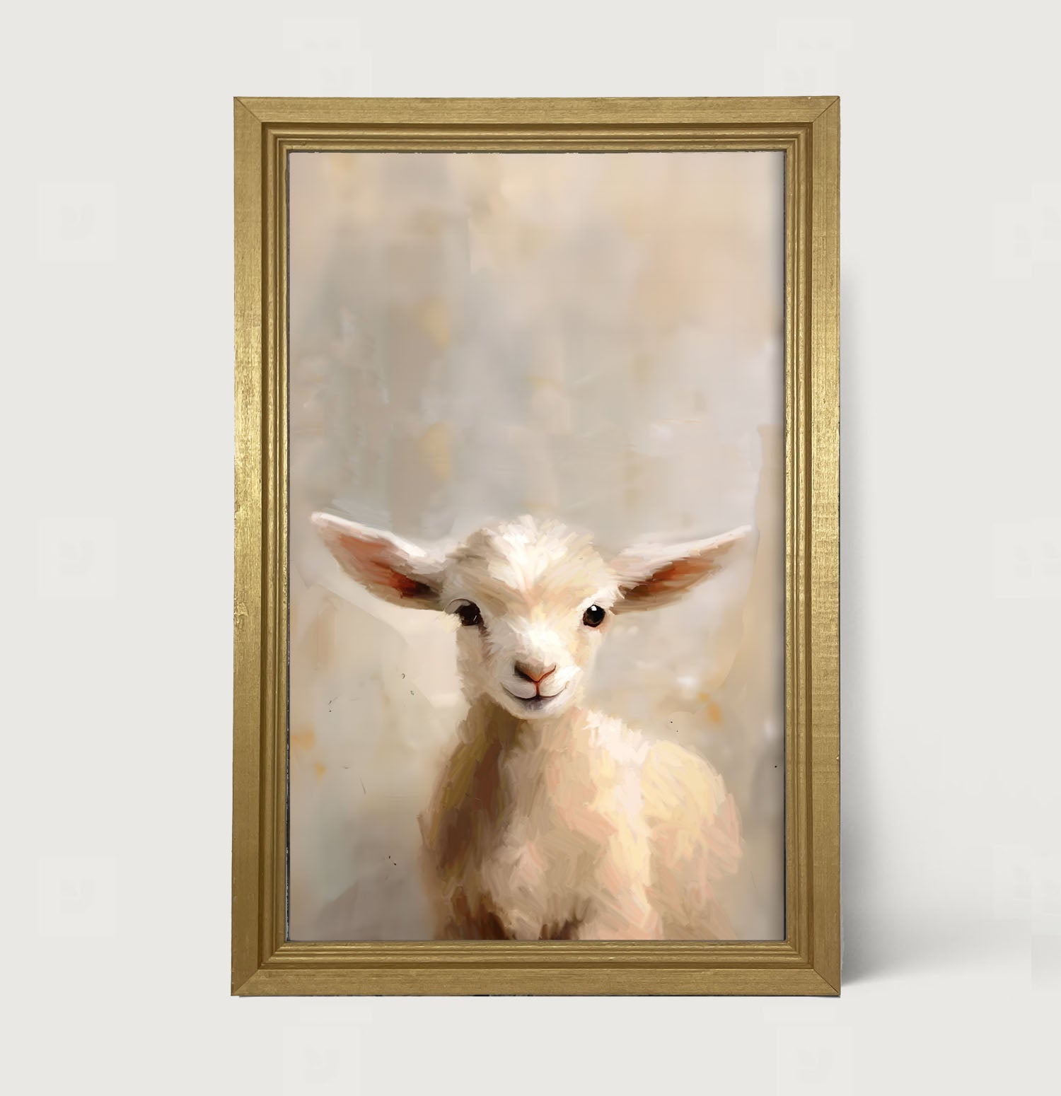 Little Lamb Portrait - Framed Art