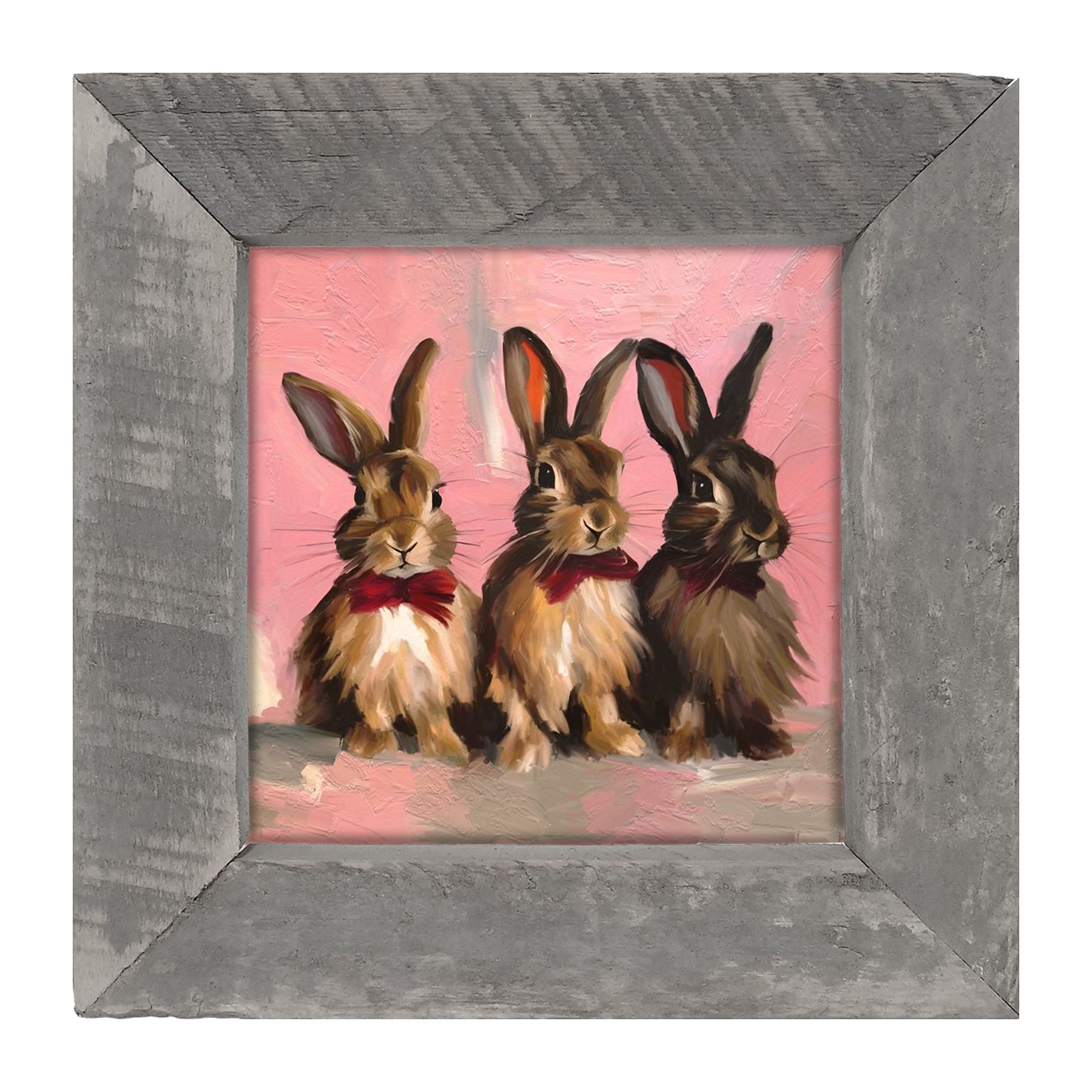 Bunnies in Bows - Framed Art