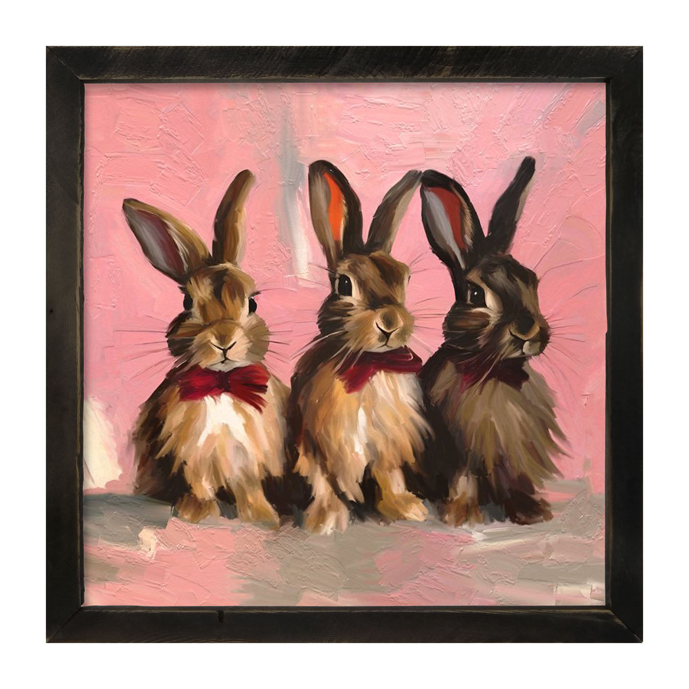 Bunnies in Bows - Framed Art