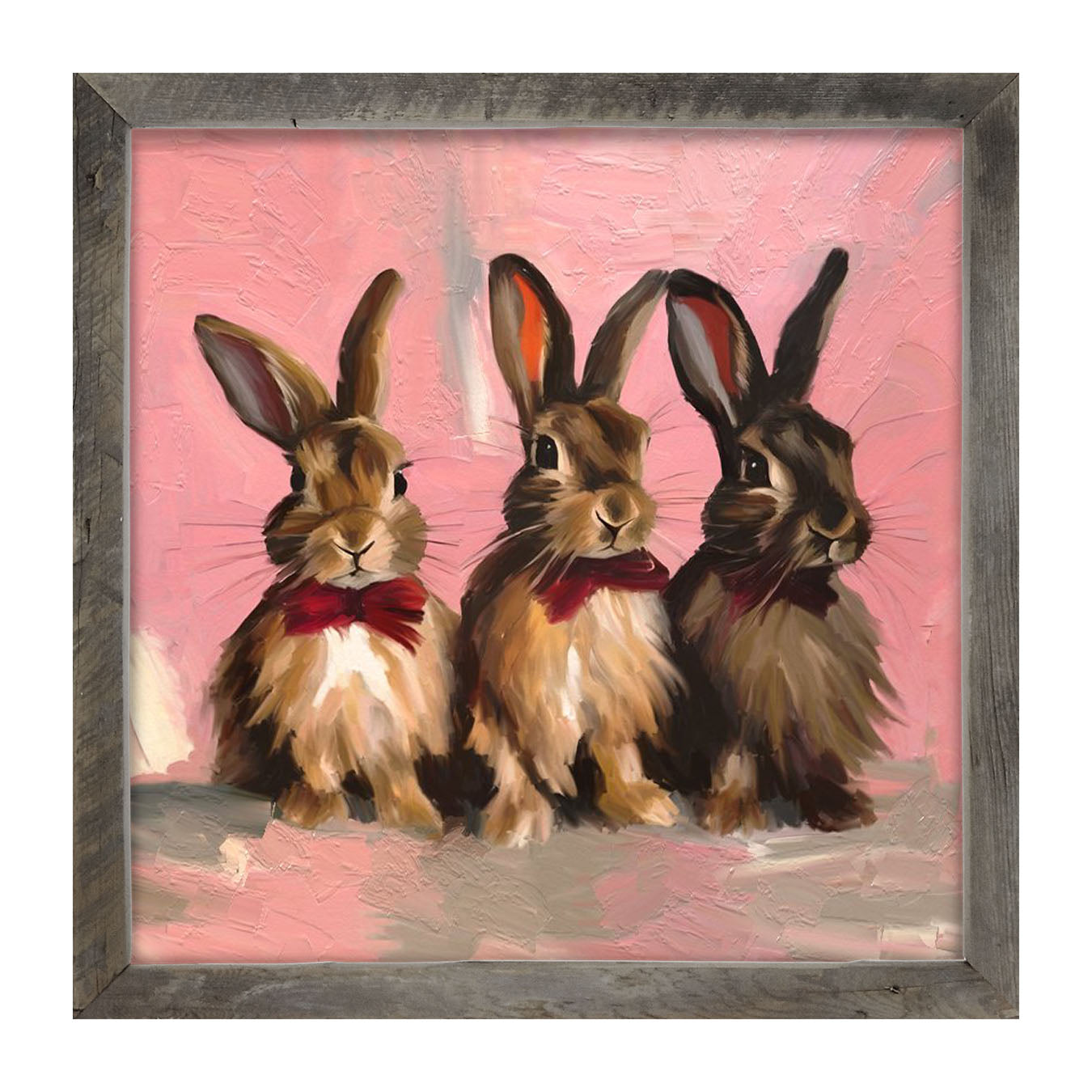 Bunnies in Bows - Framed Art