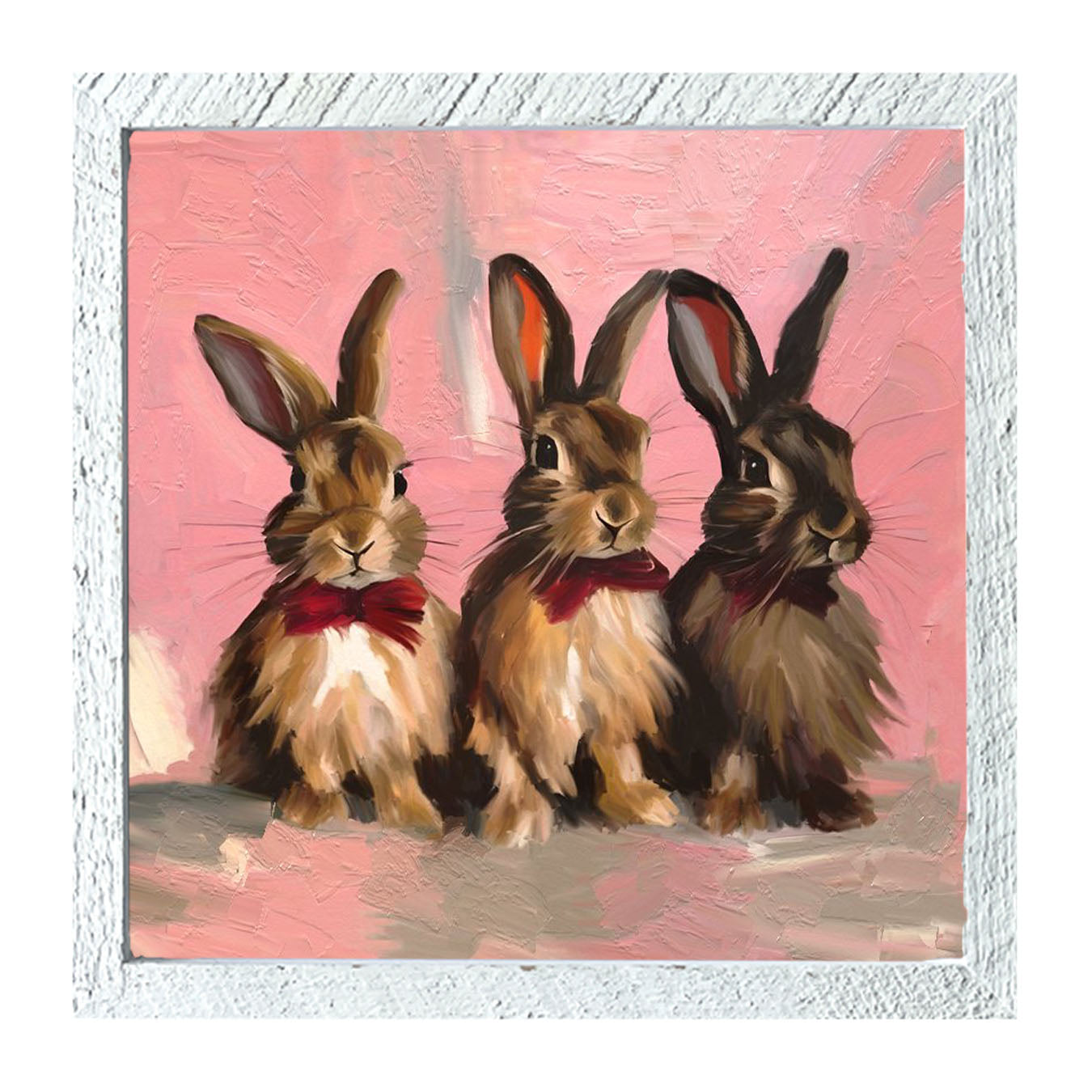 Bunnies in Bows - Framed Art