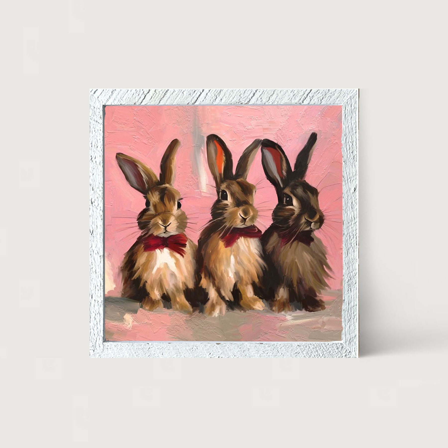 Bunnies in Bows - Framed Art