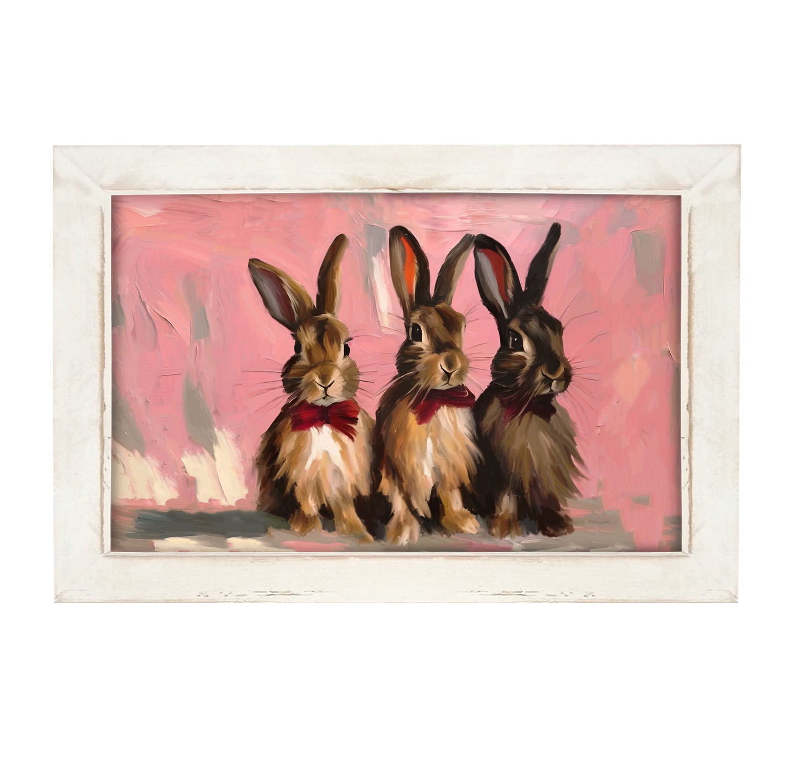 Bunnies in Bows - Framed Art