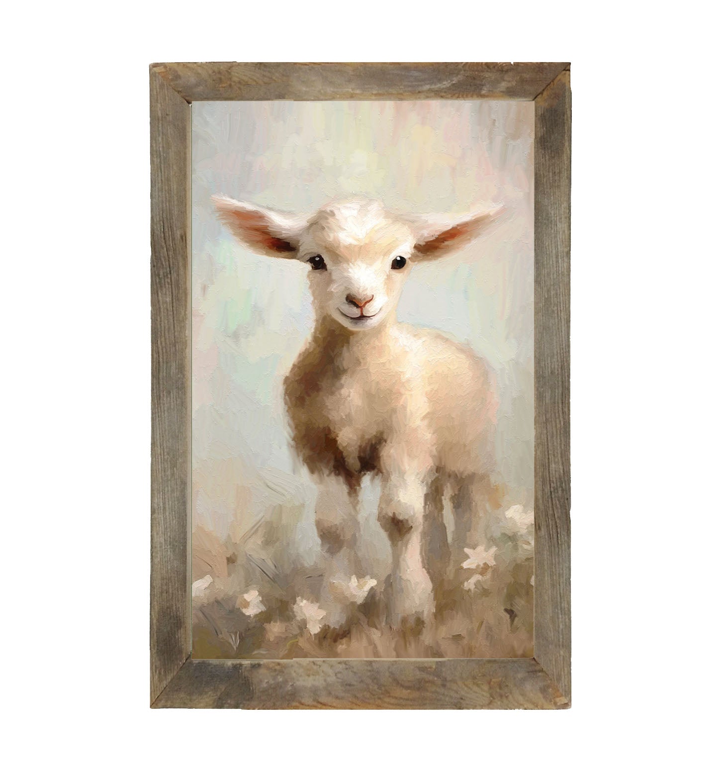 Little Lamb Running Through Flowers