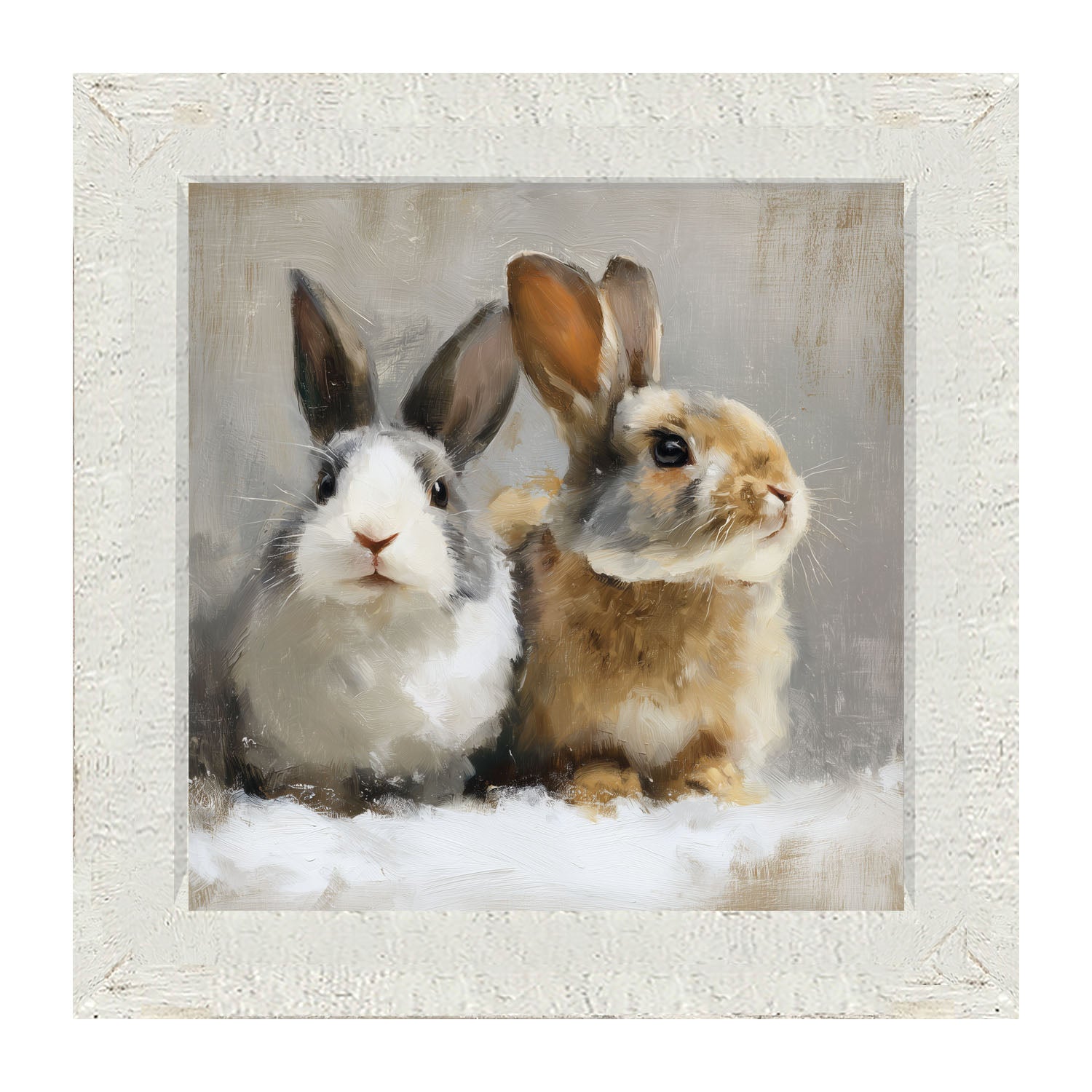 Two Bunnies - Framed Art