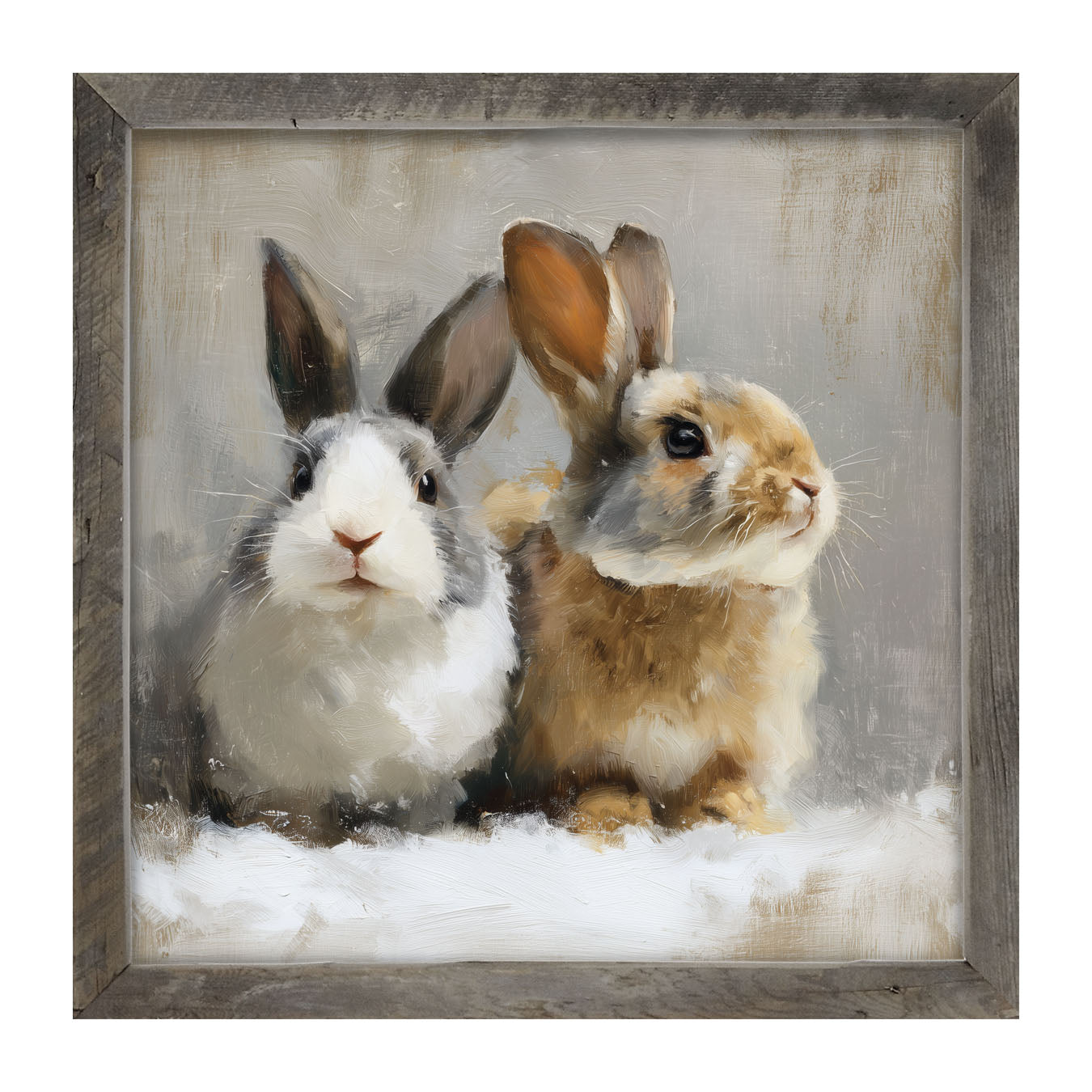 Two Bunnies - Framed Art