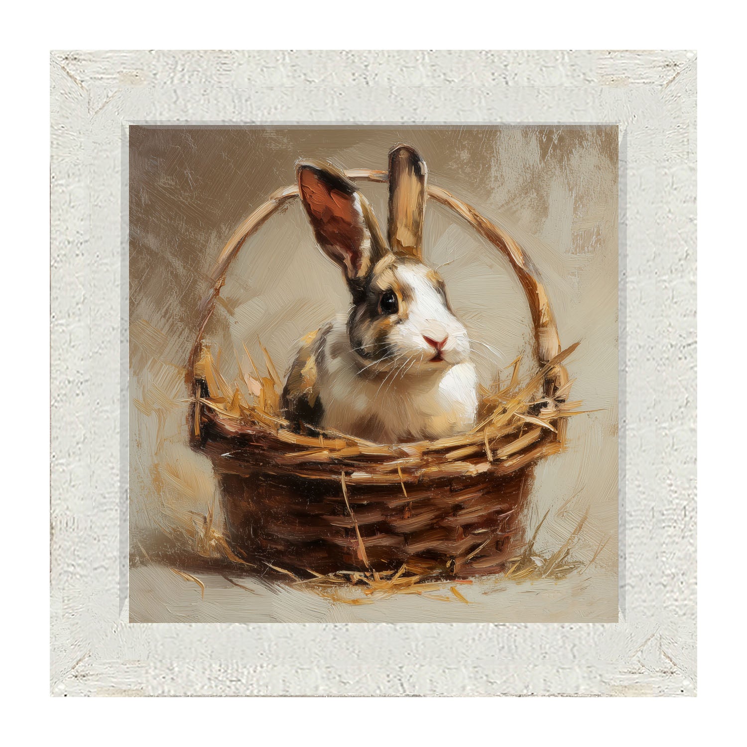 Easter Basket - Bunny - Framed Art