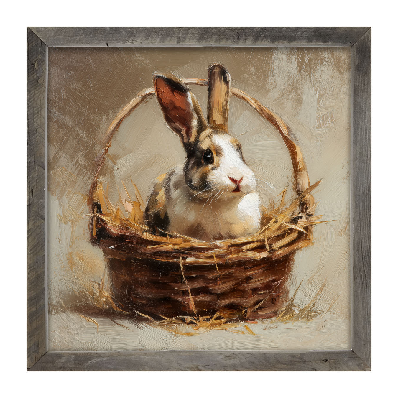 Easter Basket - Bunny - Framed Art
