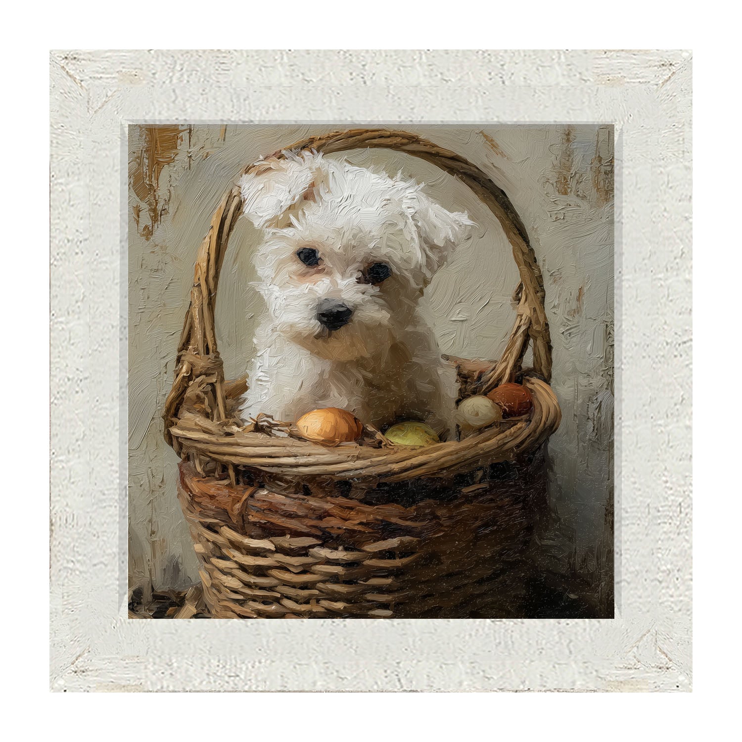 Easter Basket - Puppy - Framed Art