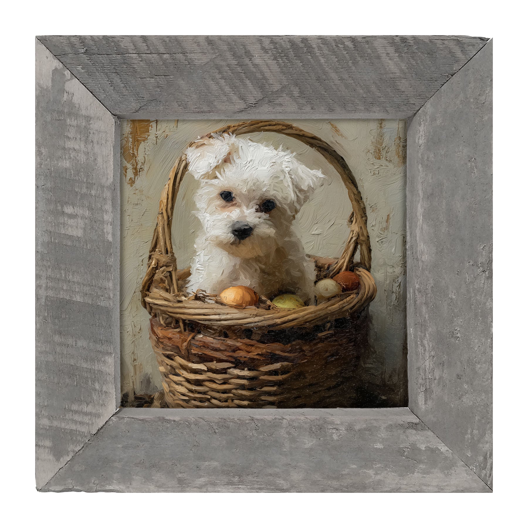 Easter Basket - Puppy - Framed Art