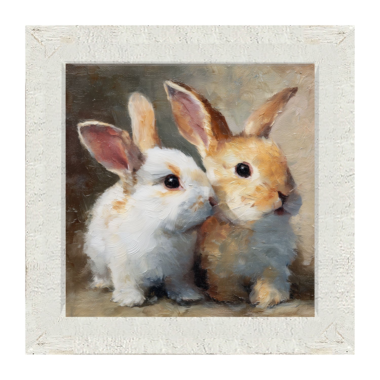 Two Cute Bunnies - Framed Art