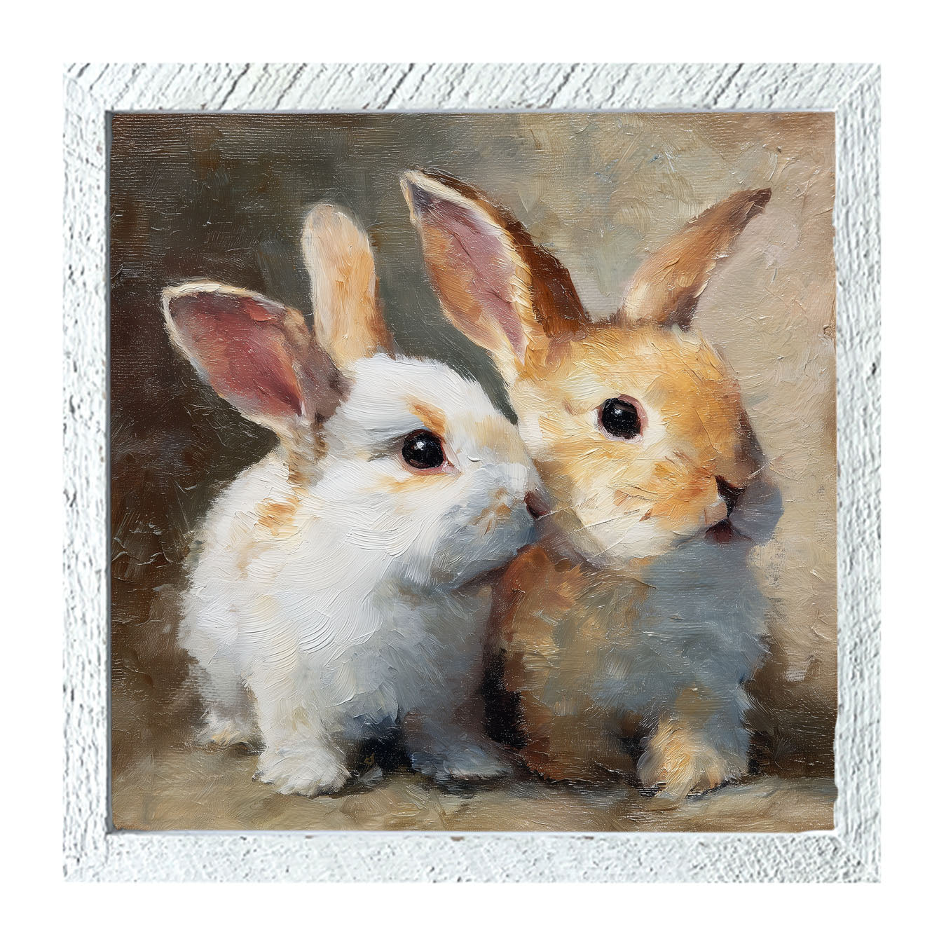 Two Cute Bunnies - Framed Art