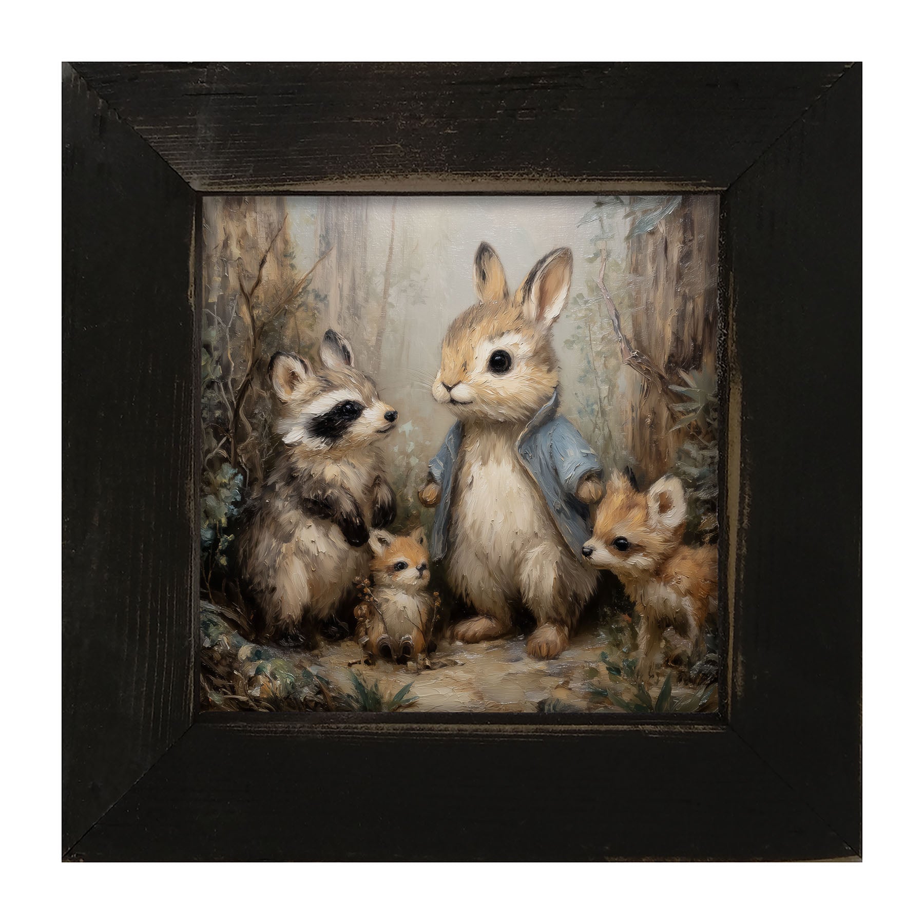 Bunny with his Buddies - Framed Art