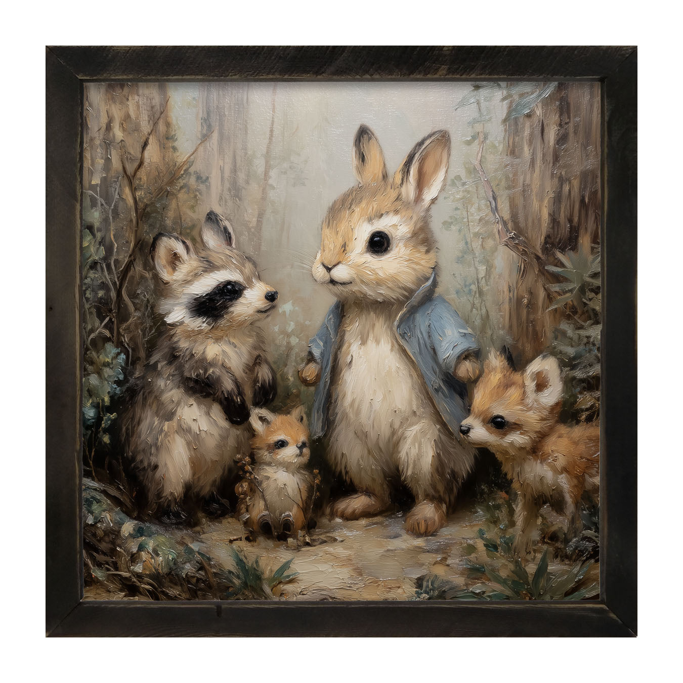 Bunny with his Buddies - Framed Art