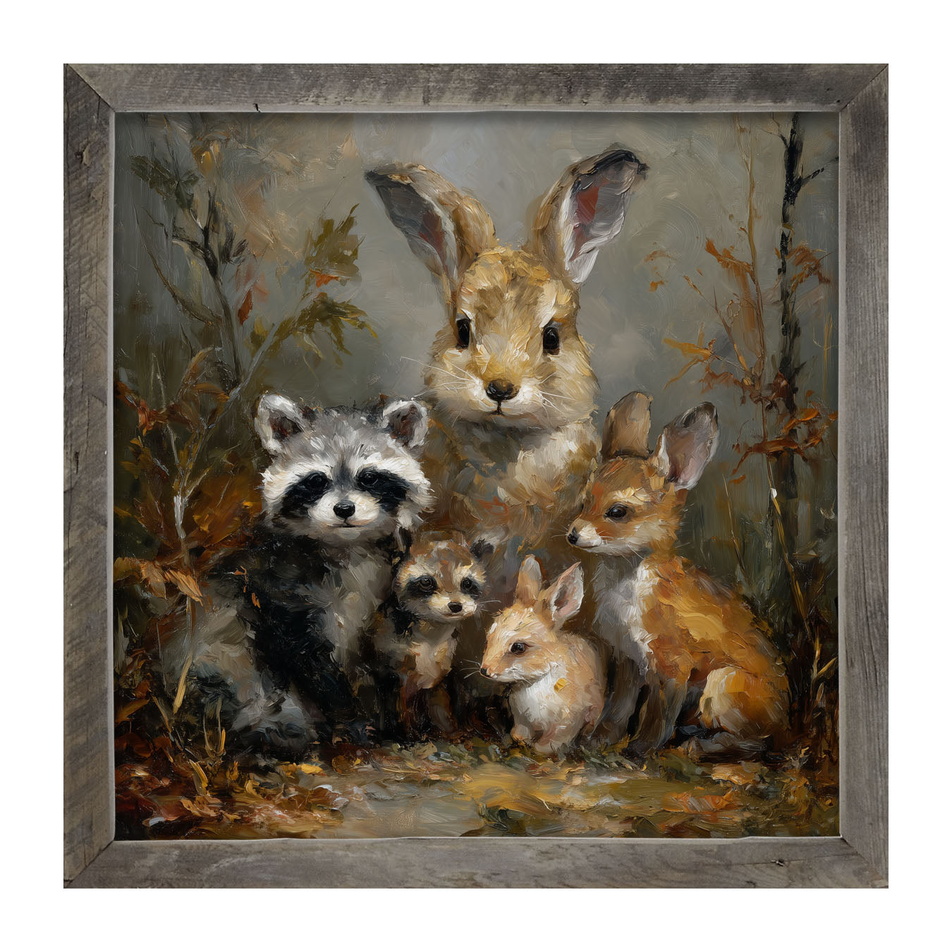 Forest Friends in Autumn - Framed Art