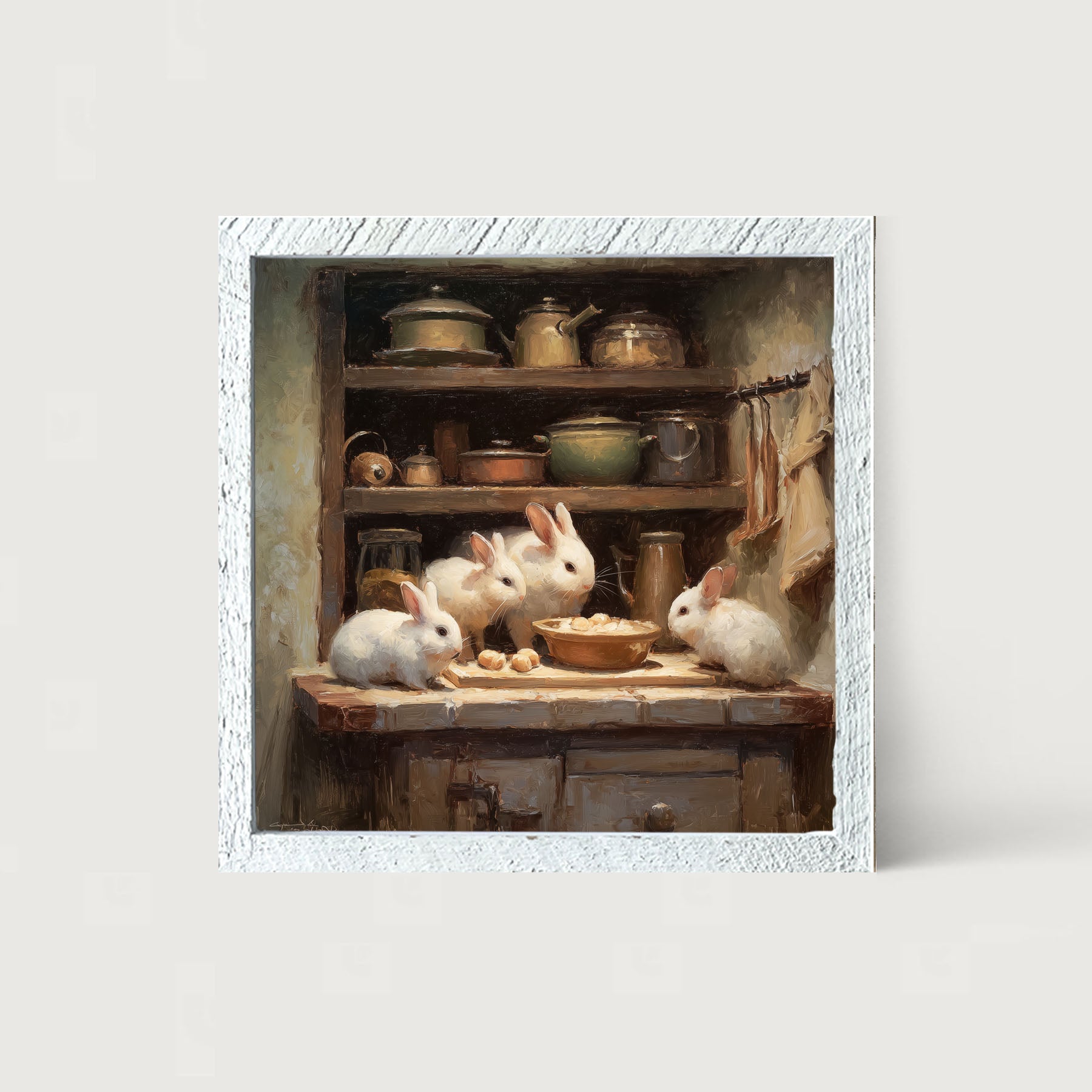 Bunnies Preparing a Meal