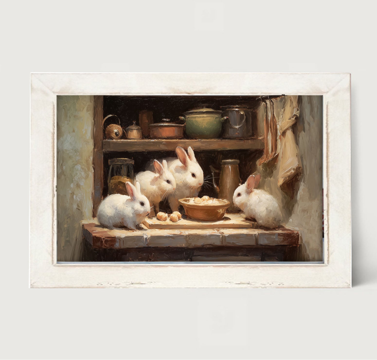 Bunnies Preparing a Meal