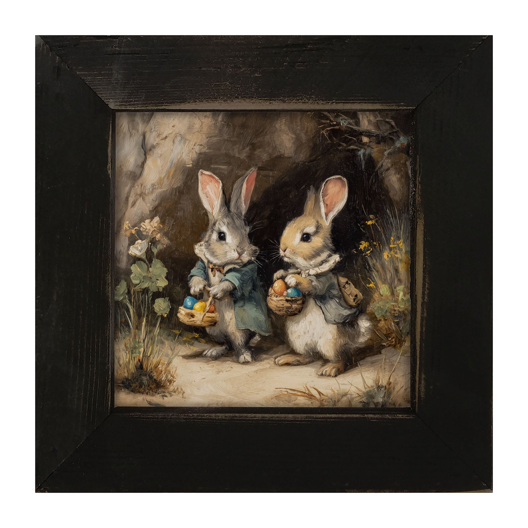 Easter Bunnies in the Country - Framed Art