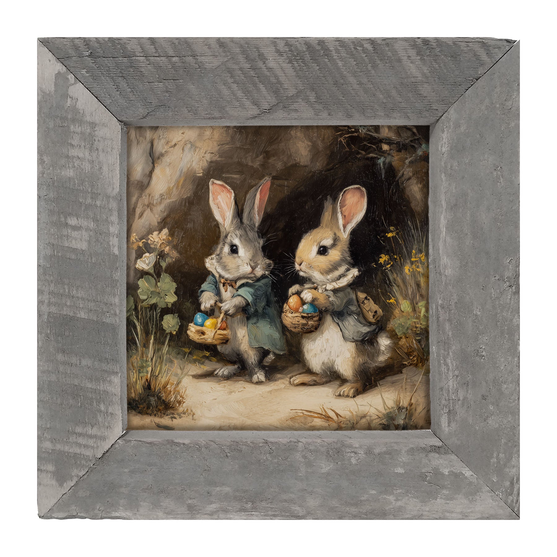 Easter Bunnies in the Country - Framed Art