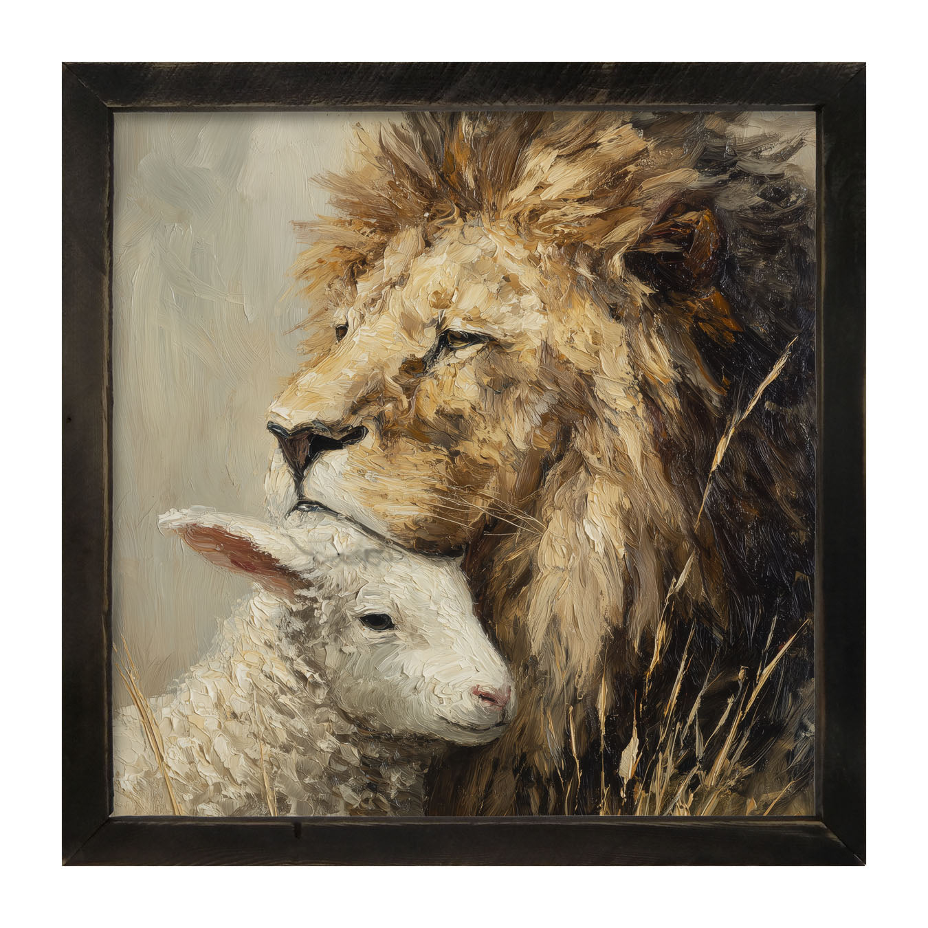 The Lion and The Lamb - At Rest - Framed Art