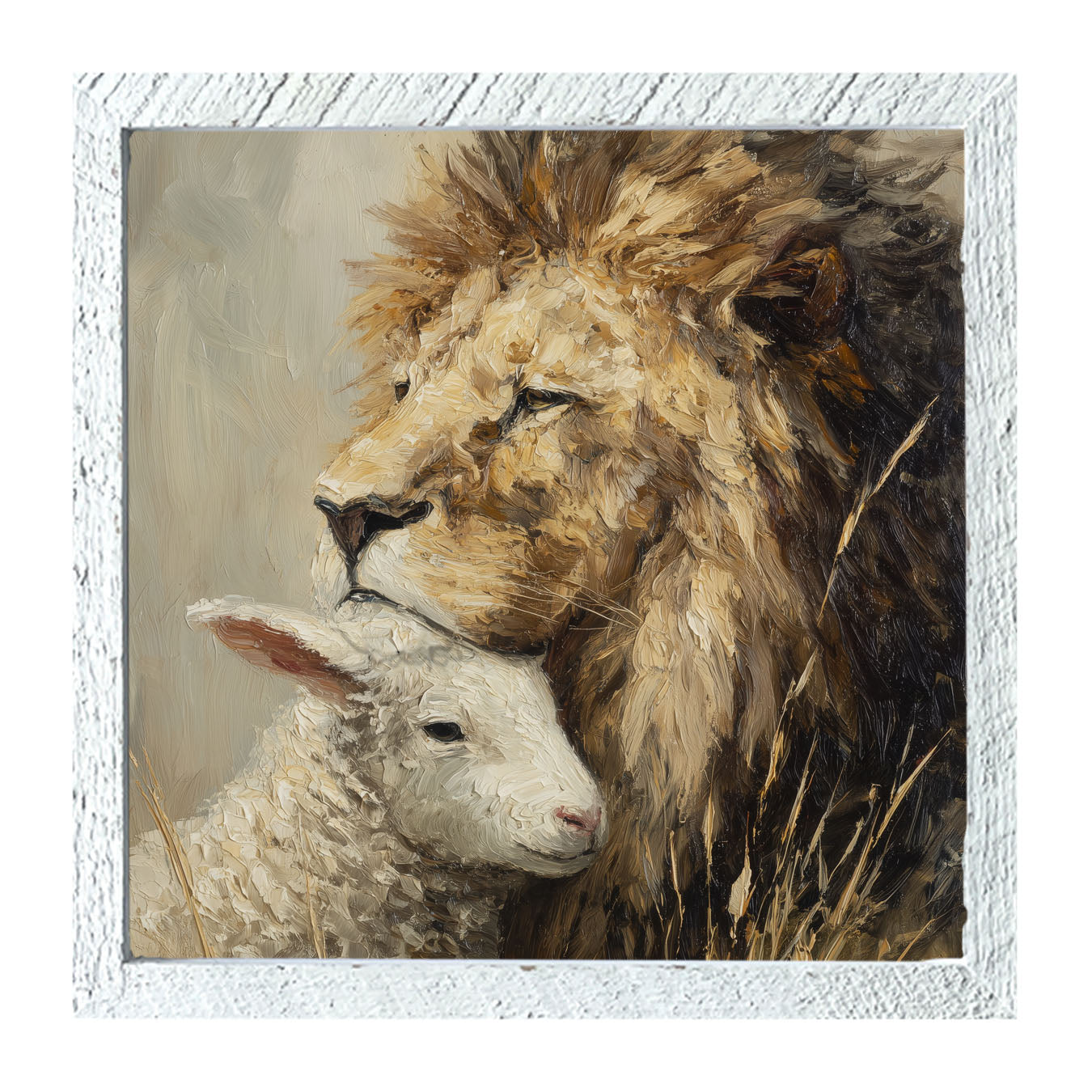 The Lion and The Lamb - At Rest - Framed Art
