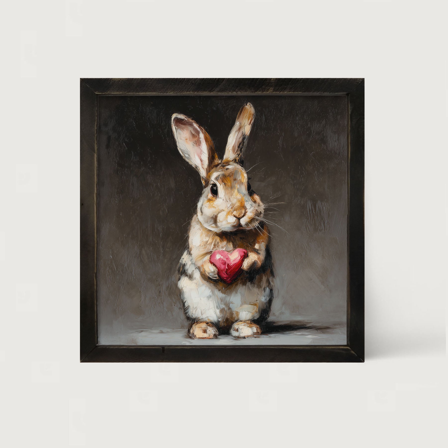 Holiday Bunny - Valentine's Day - Framed Art