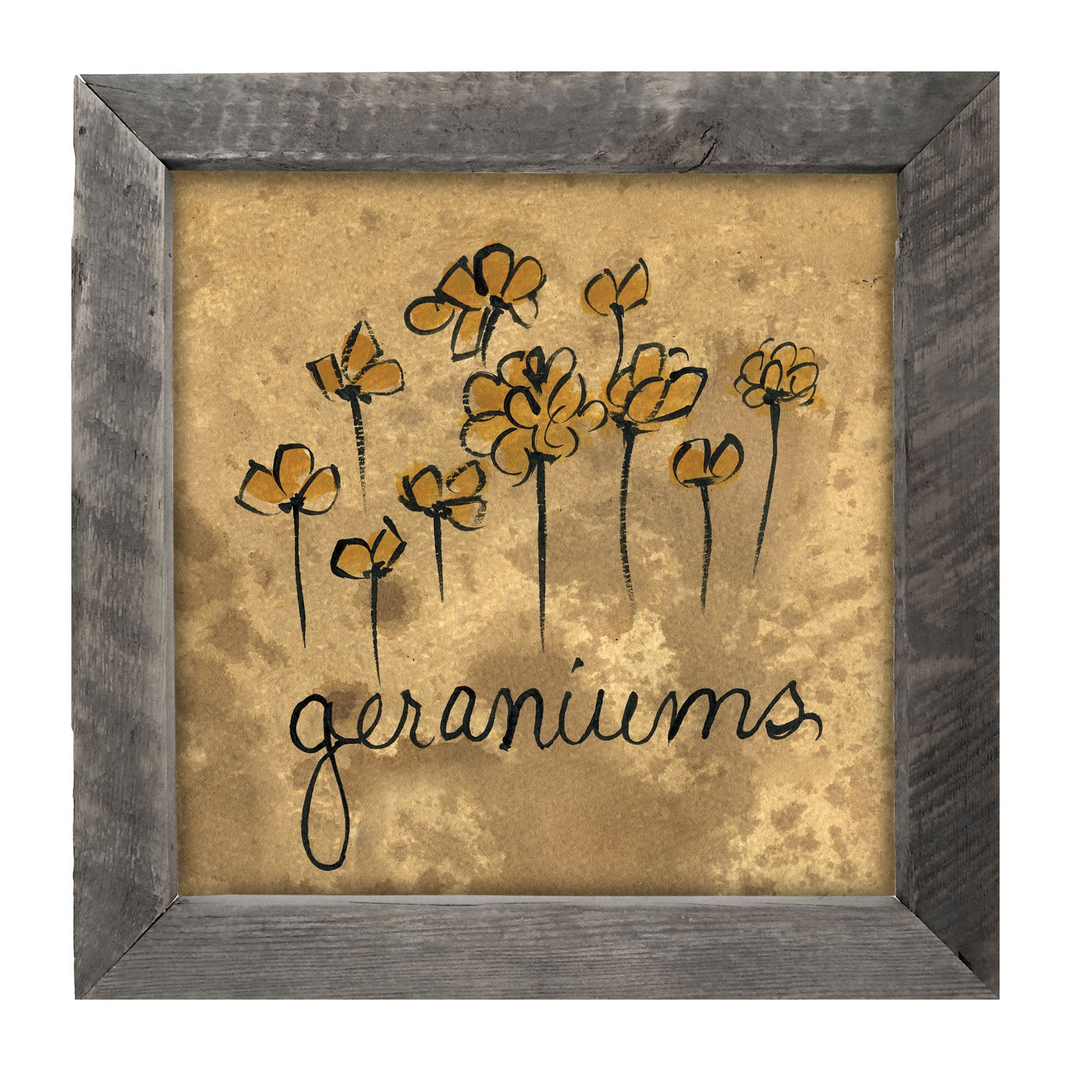 Geraniums - Framed art
