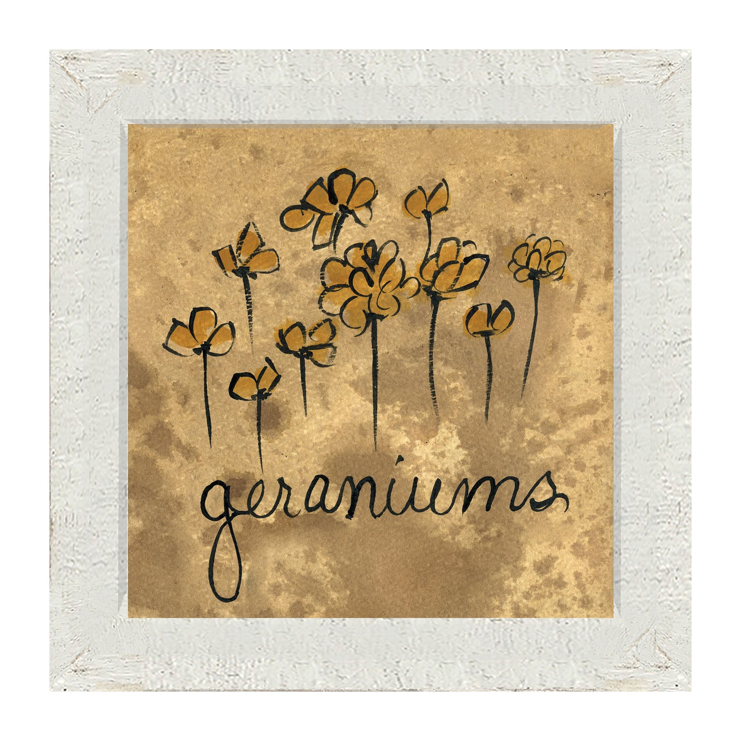 Geraniums - Framed art