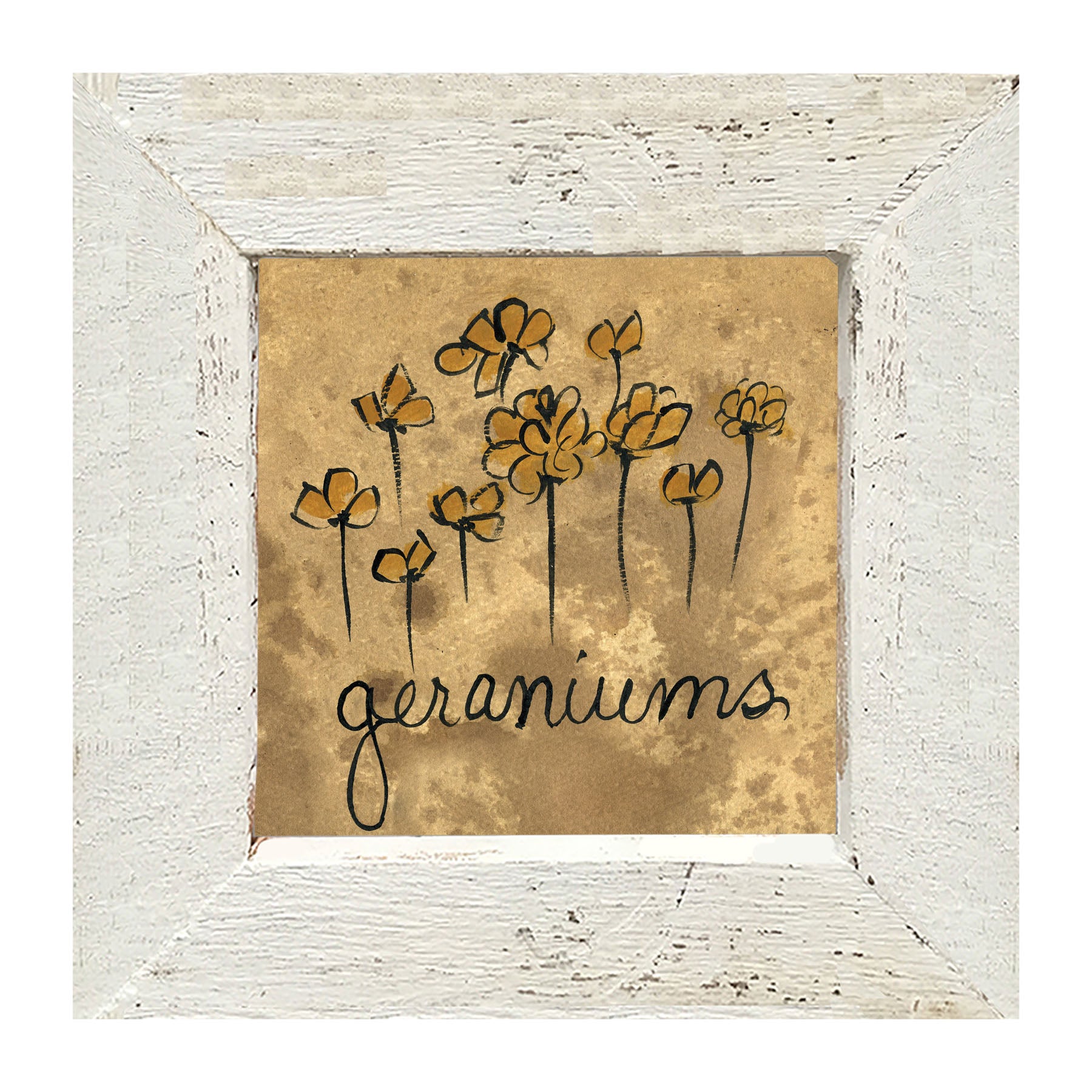 Geraniums - Framed art