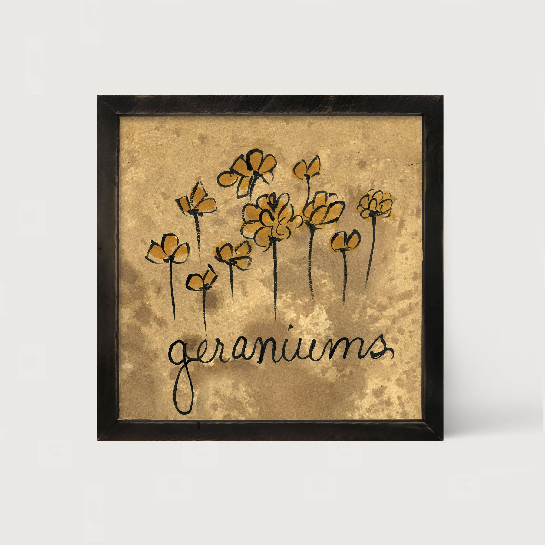 Geraniums - Framed art
