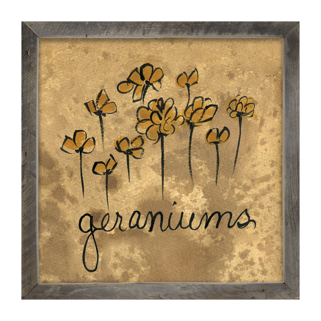 Geraniums - Framed art
