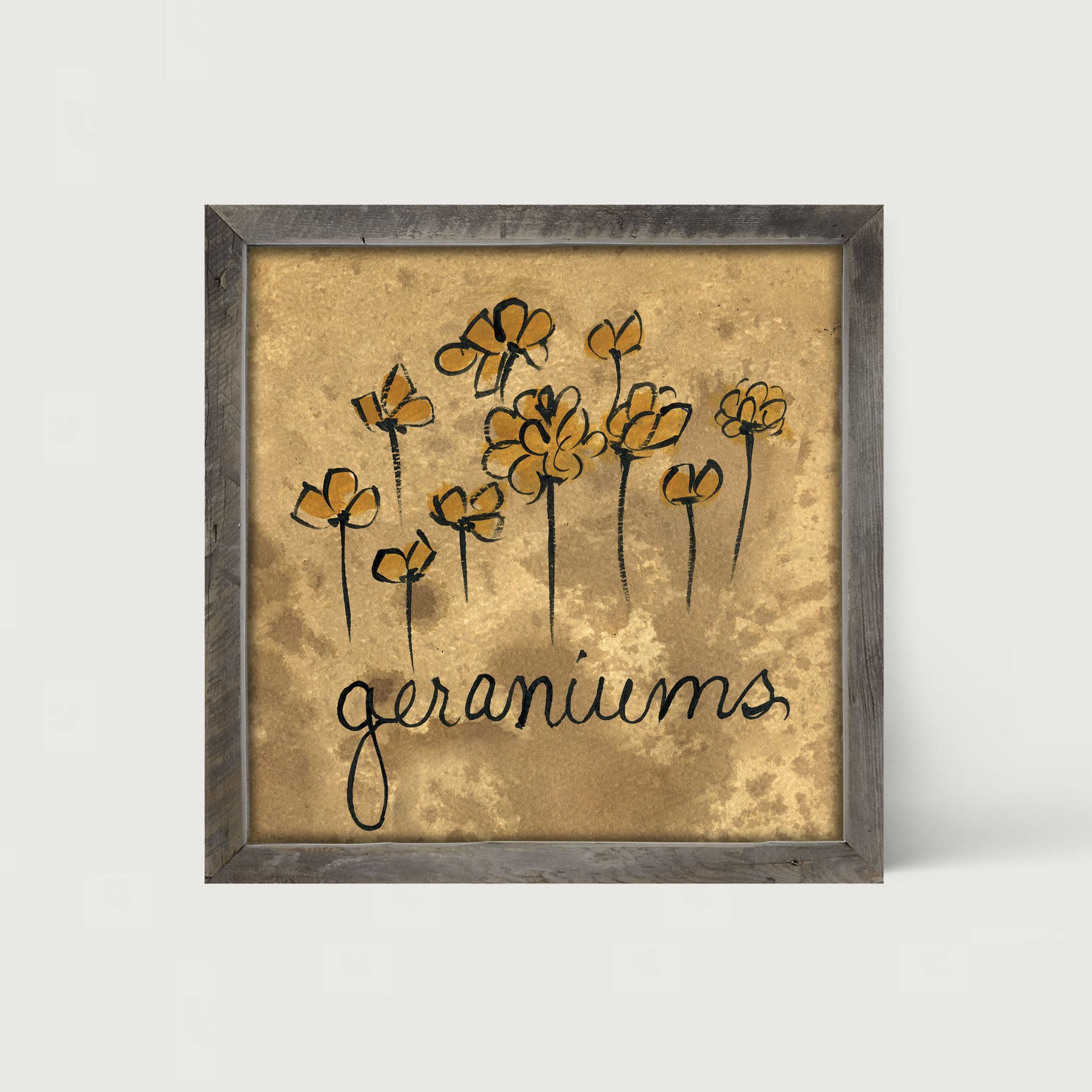 Geraniums - Framed art