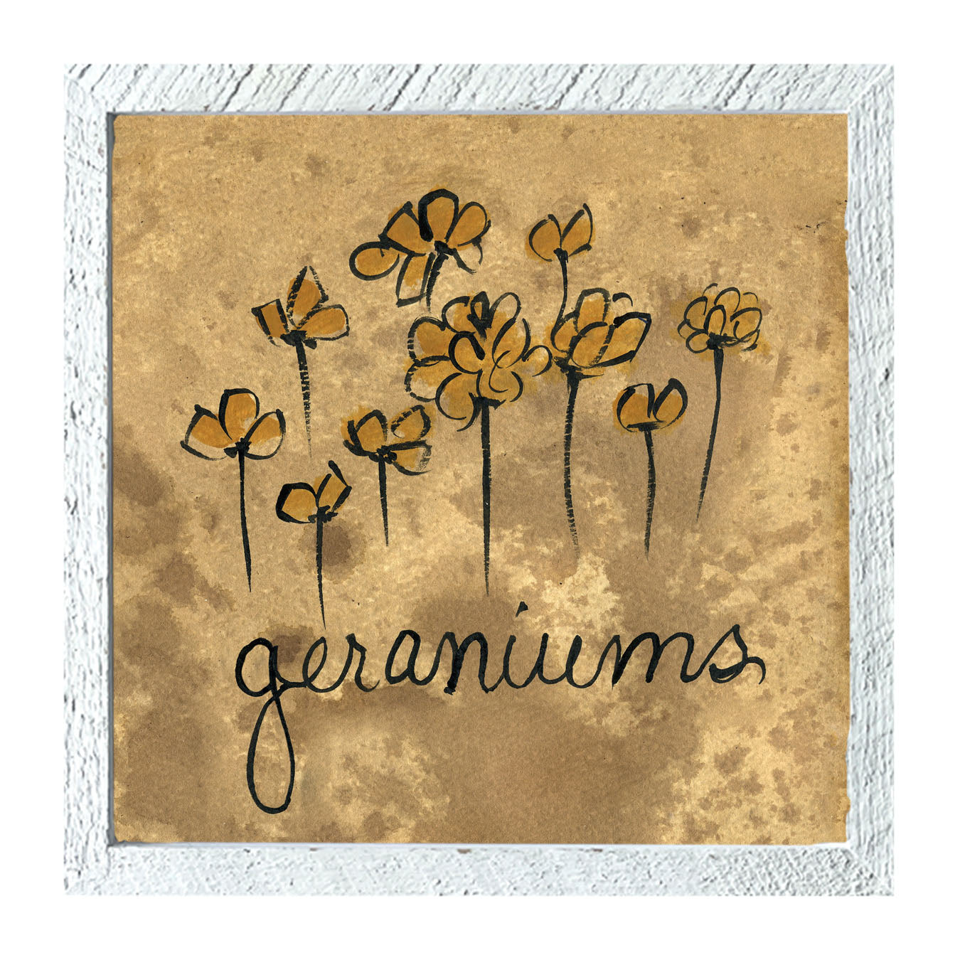 Geraniums - Framed art