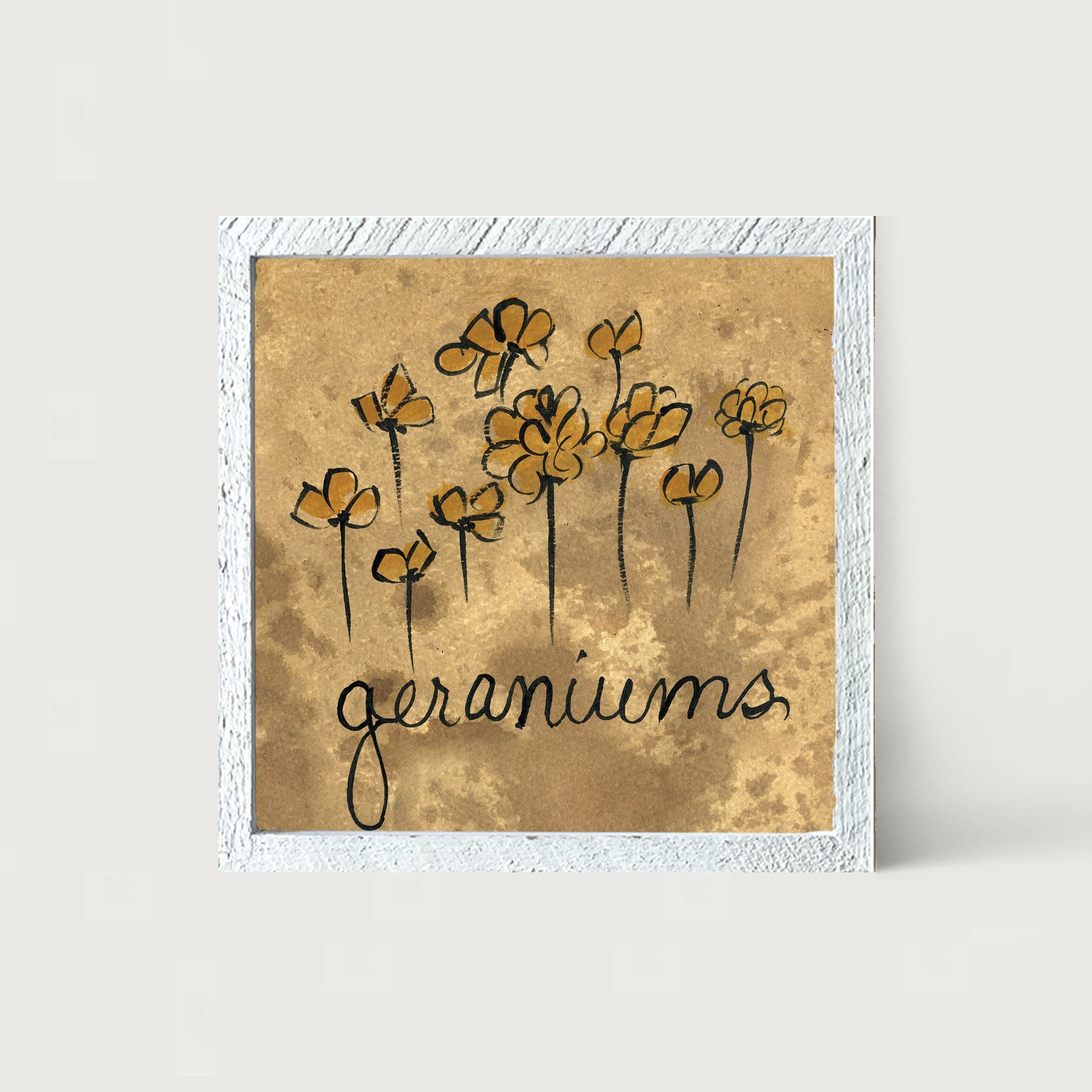 Geraniums - Framed art