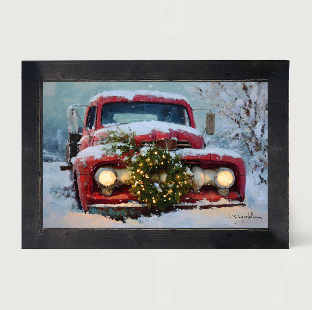 Christmas Truck in Snow