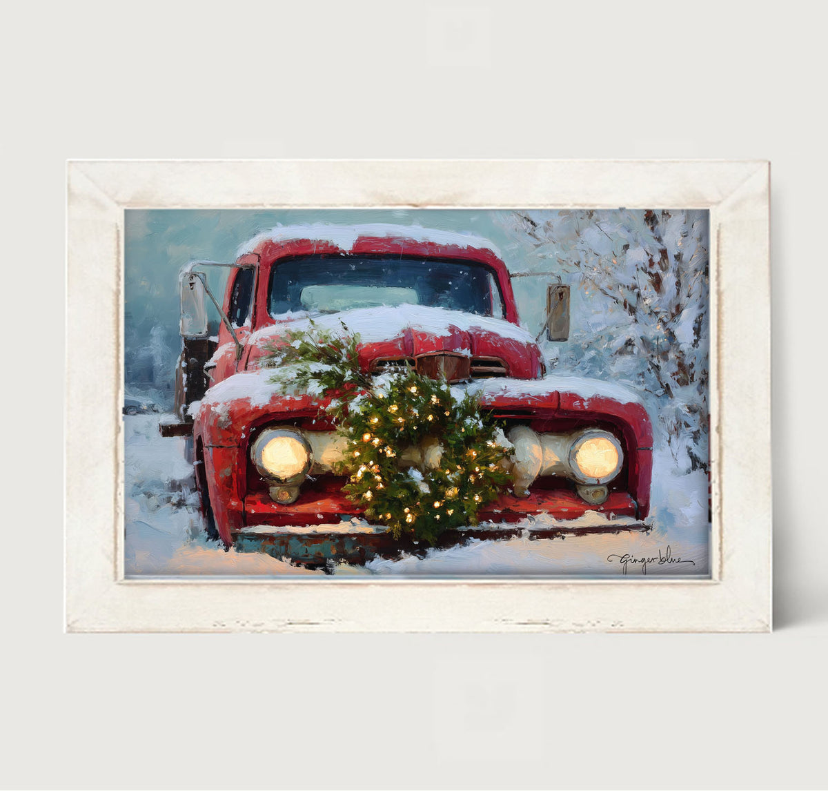 Christmas Truck in Snow