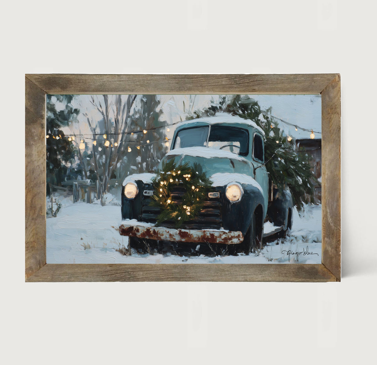 Farm Truck at Christmas Time
