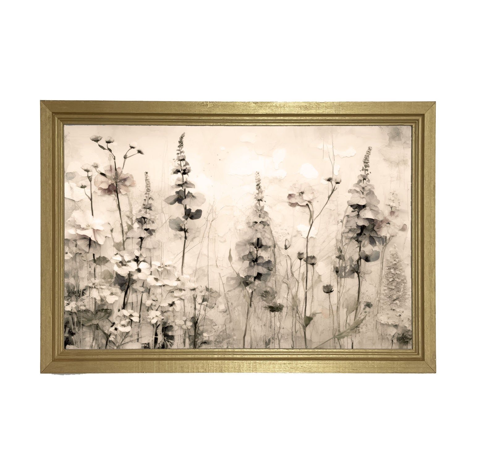 Monochrome flowers 1 - Framed art