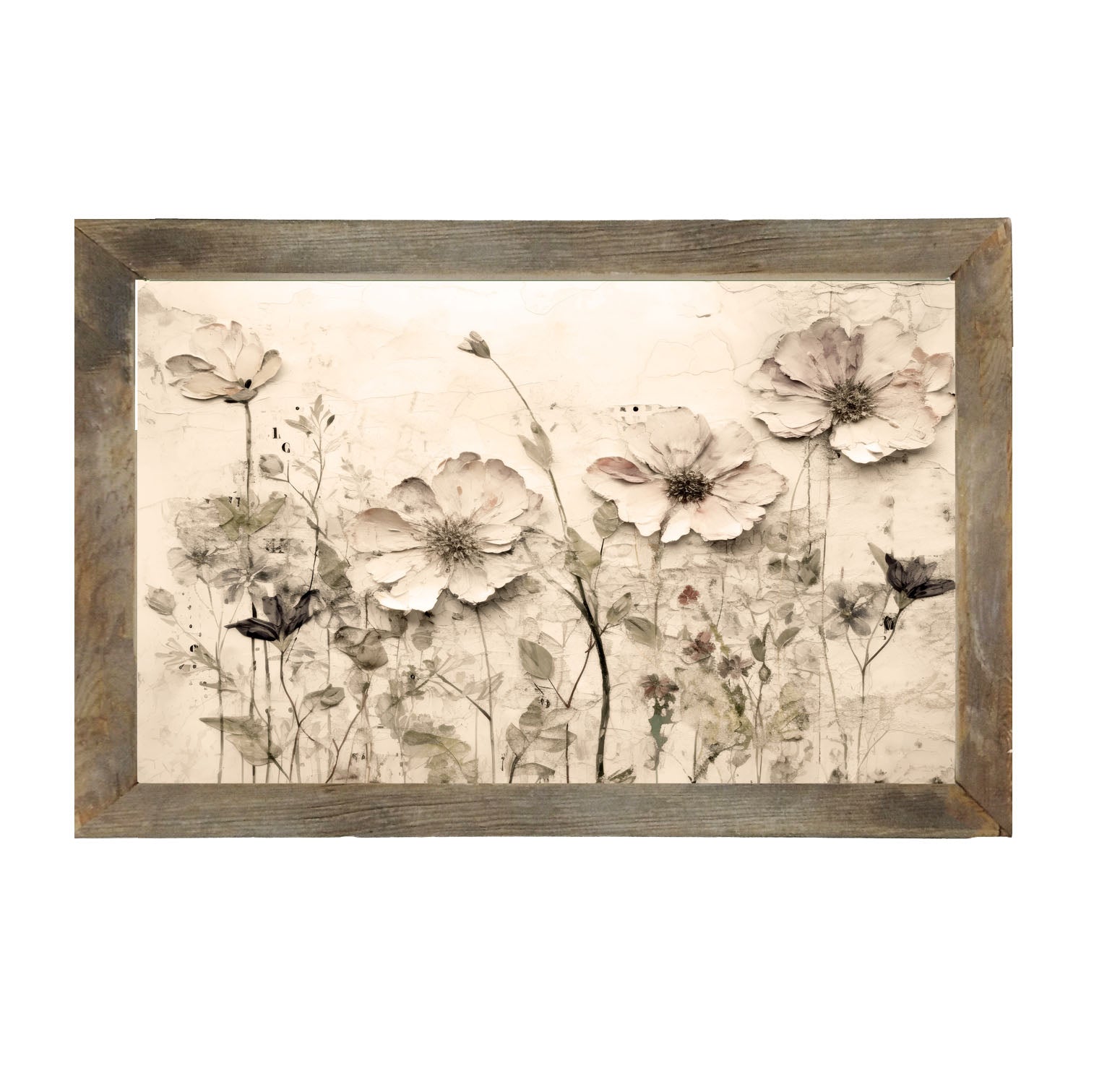 Monochrome flowers 2 - Framed art