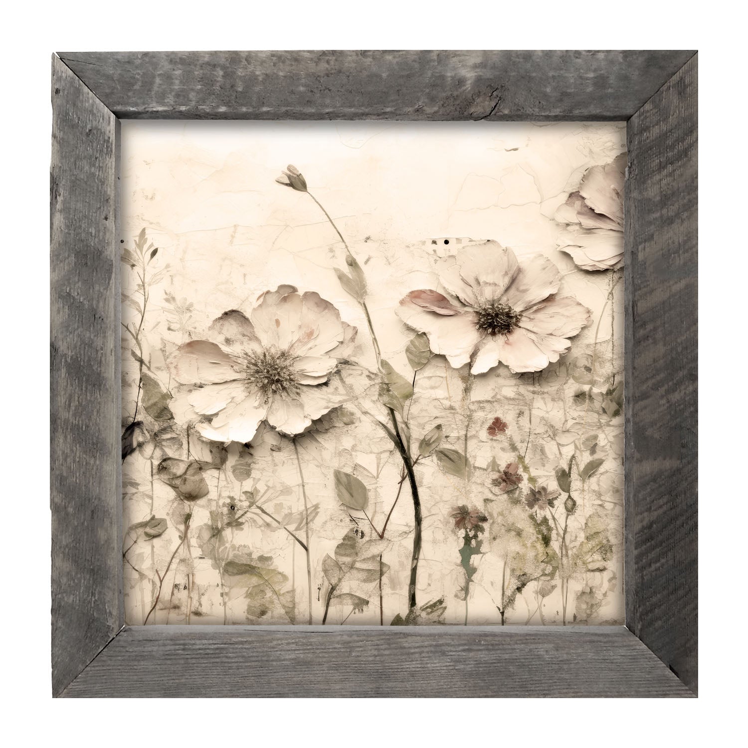 Monochrome flowers 2 - Framed art