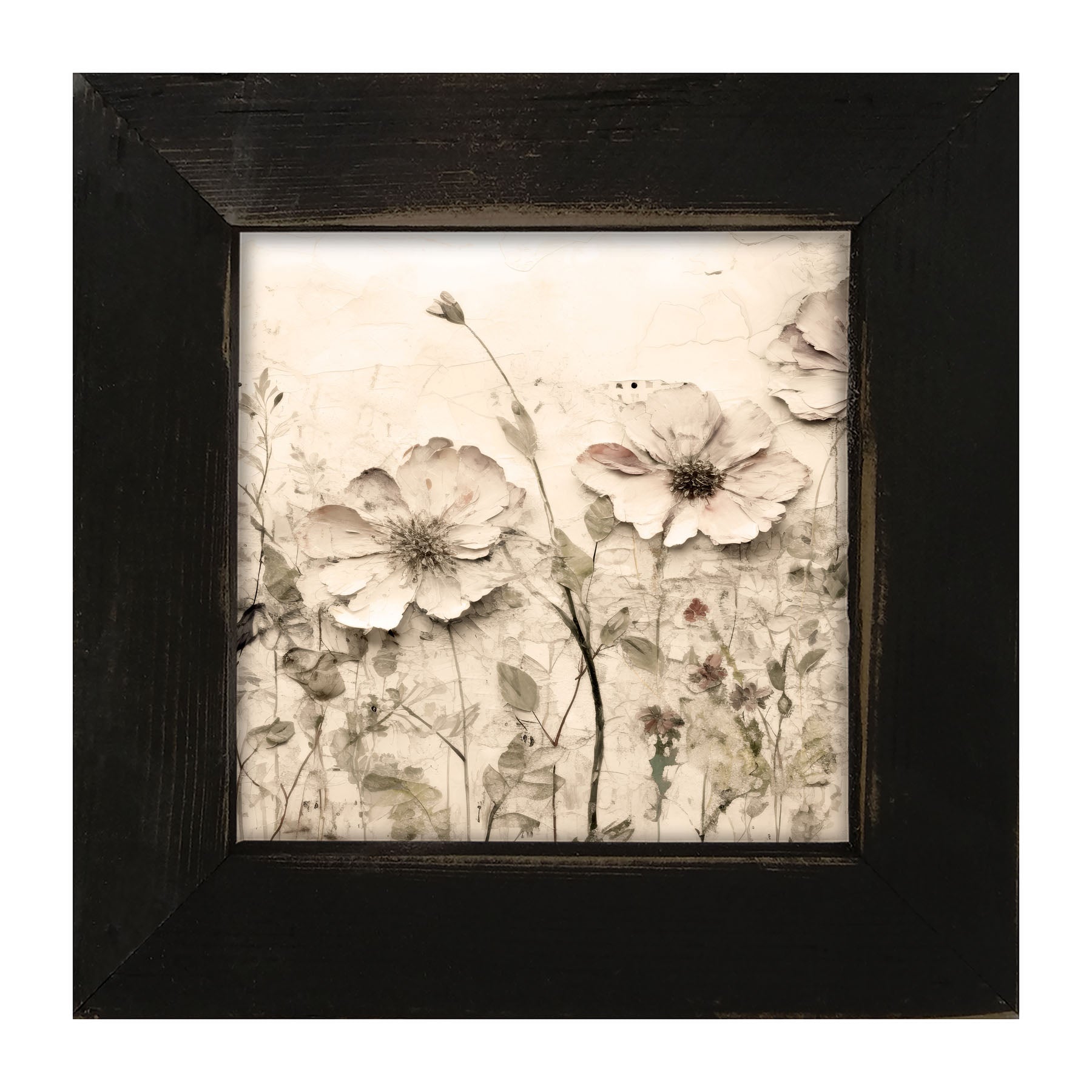 Monochrome flowers 2 - Framed art