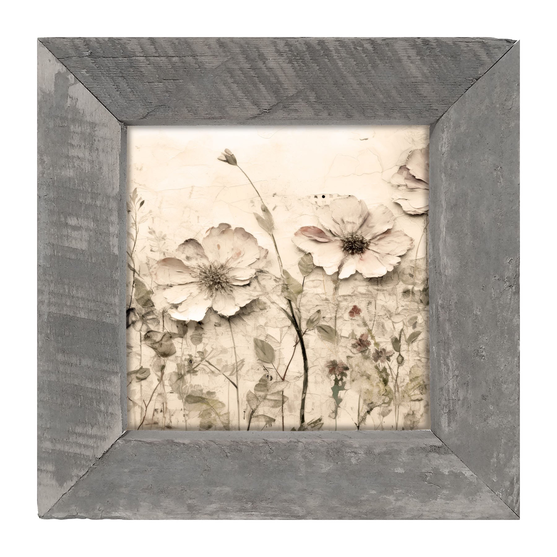 Monochrome flowers 2 - Framed art