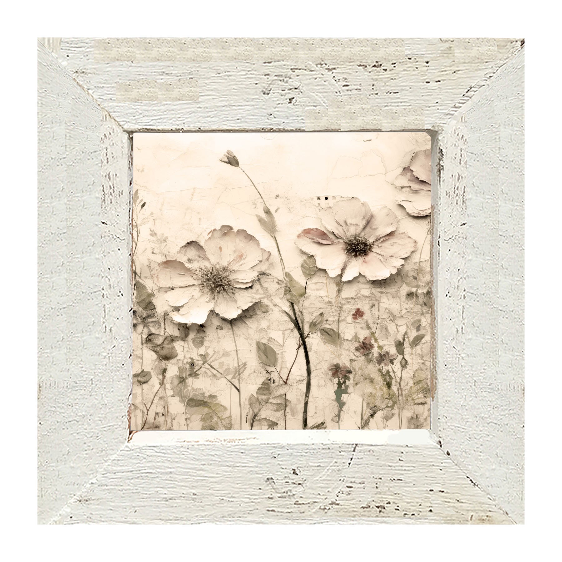Monochrome flowers 2 - Framed art