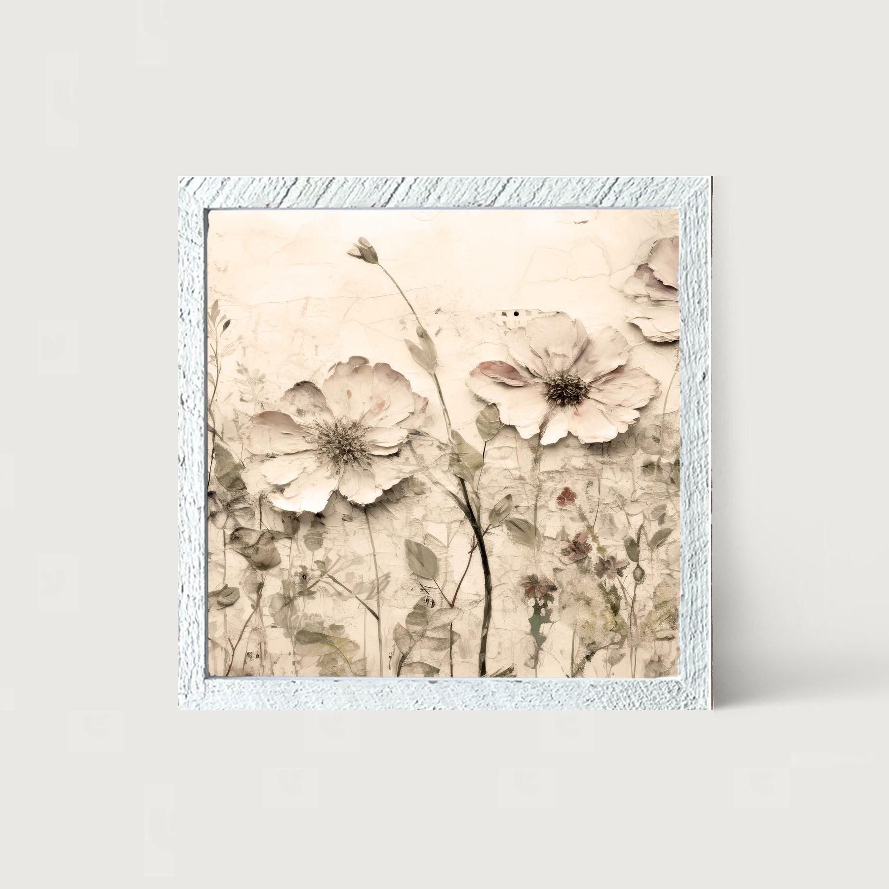 Monochrome flowers 2 - Framed art