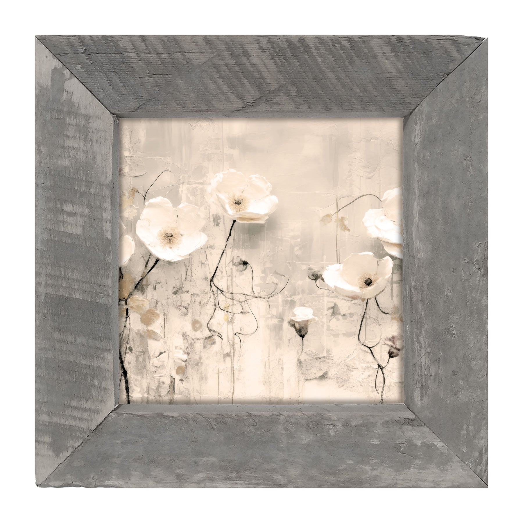 Monochrome flowers 3 - Framed art