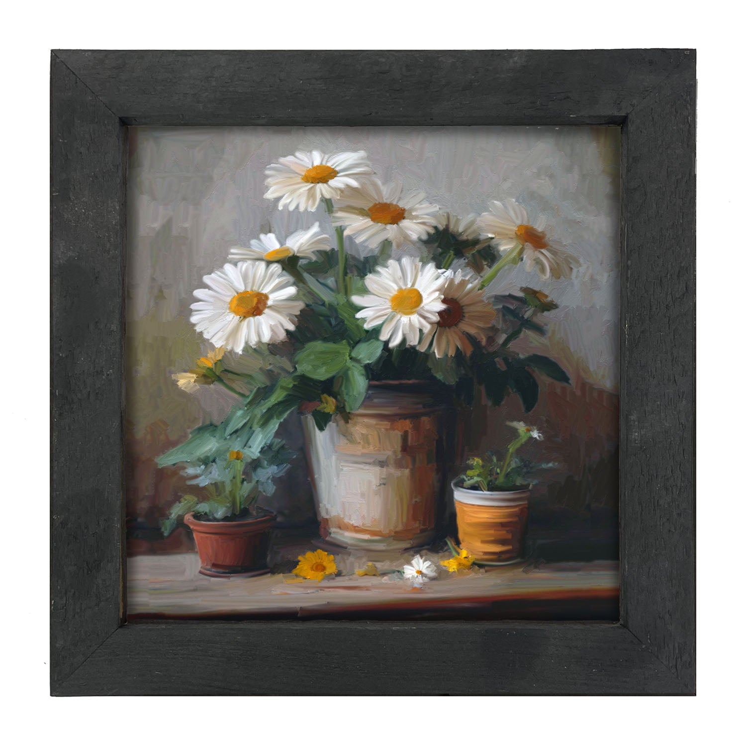 Rustic Daisies - Framed Art