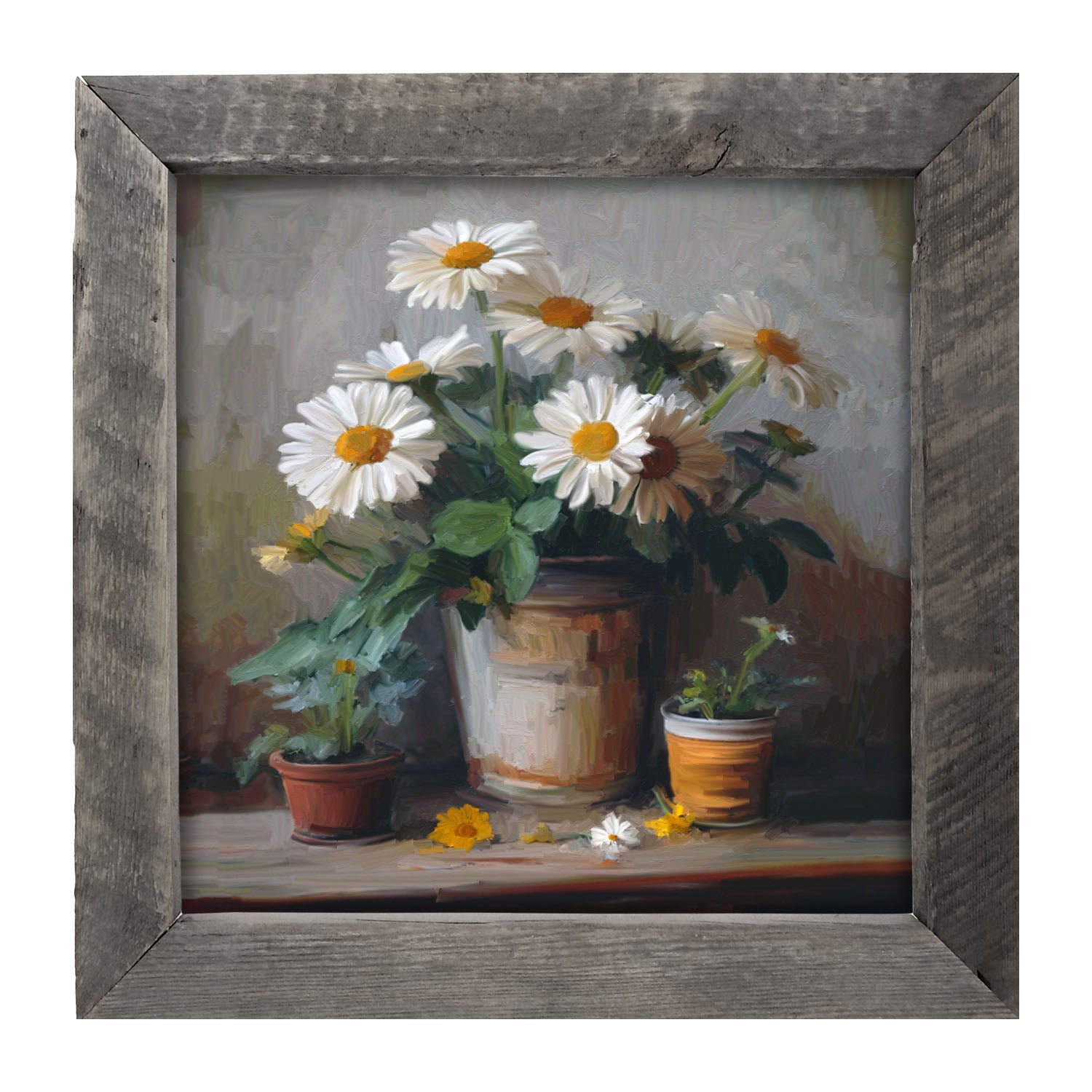 Rustic Daisies - Framed Art