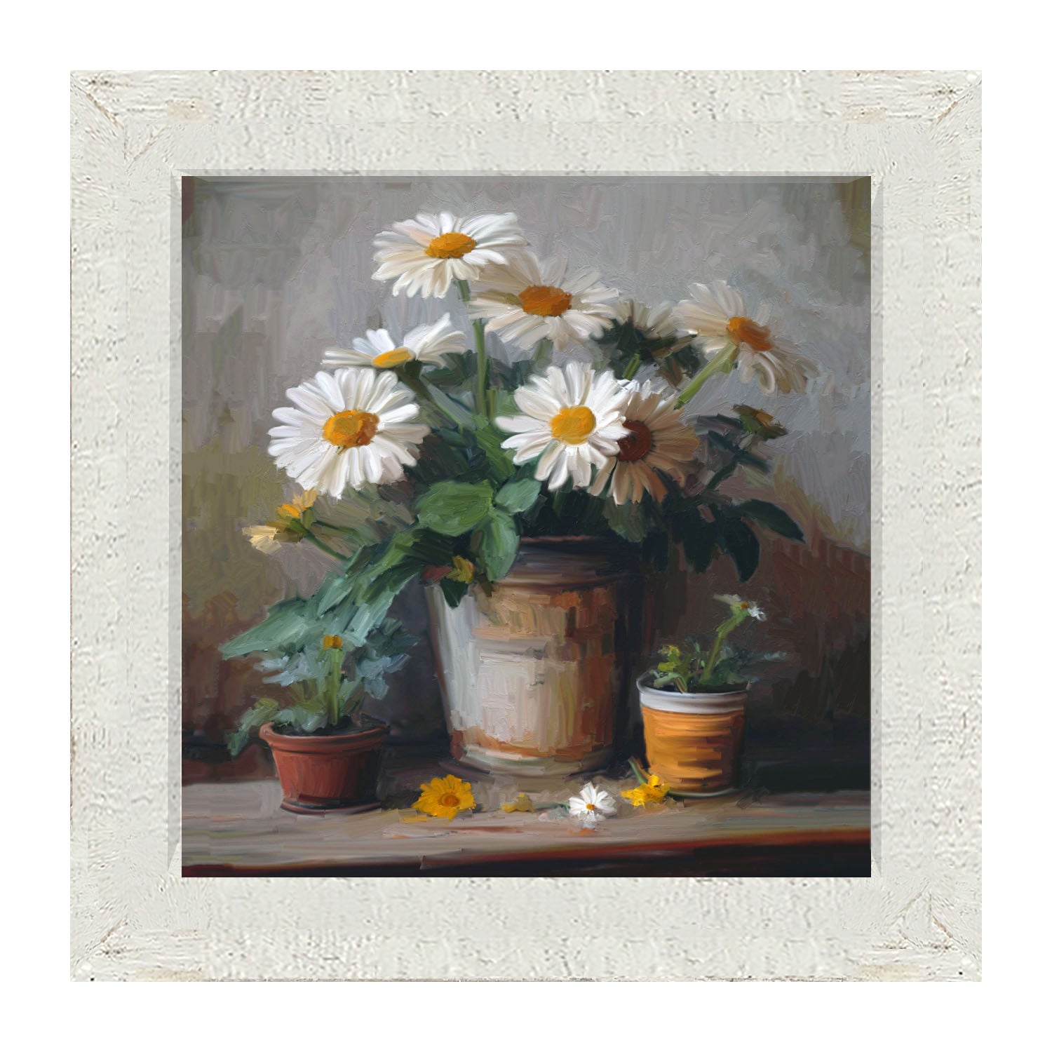 Rustic Daisies - Framed Art